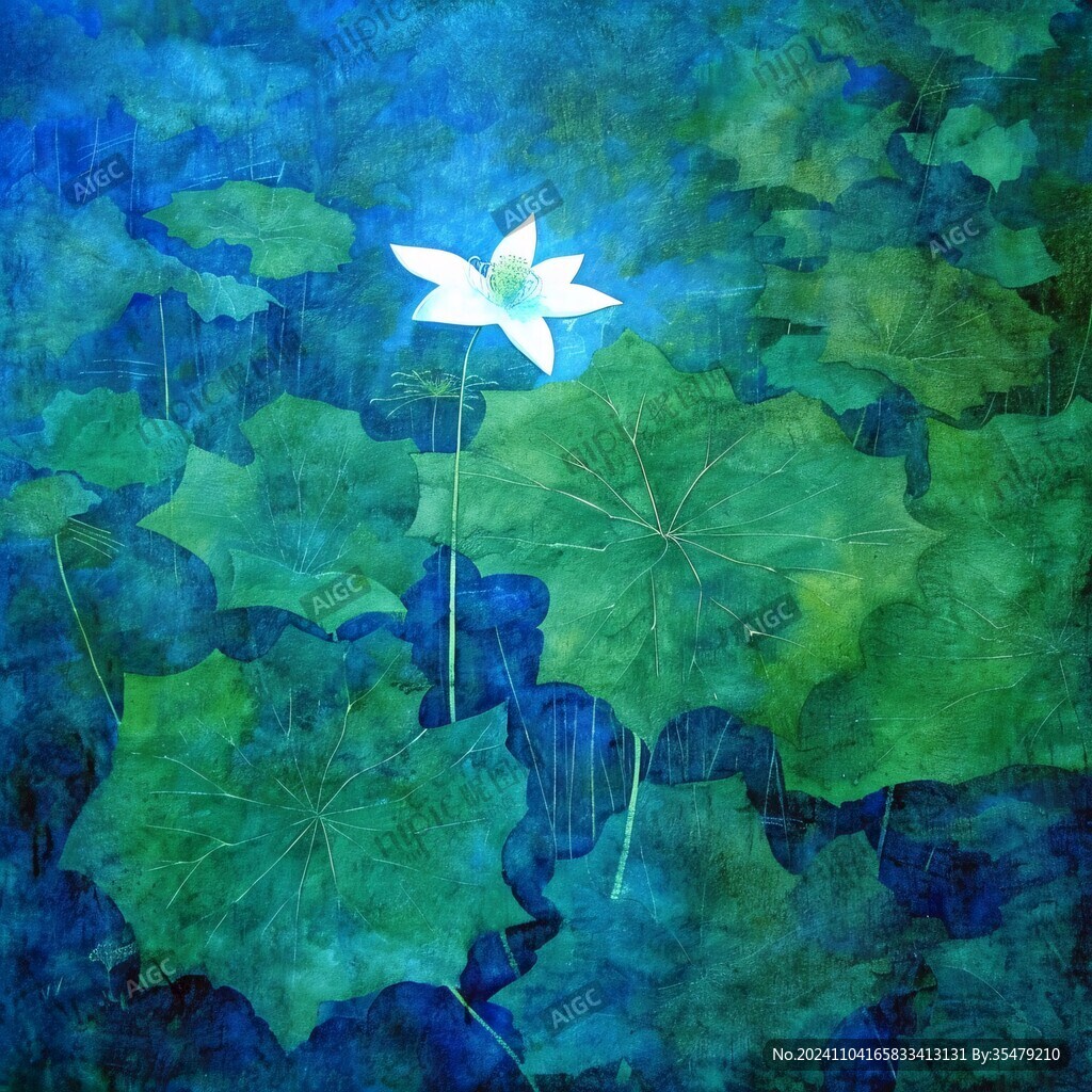 油畫荷