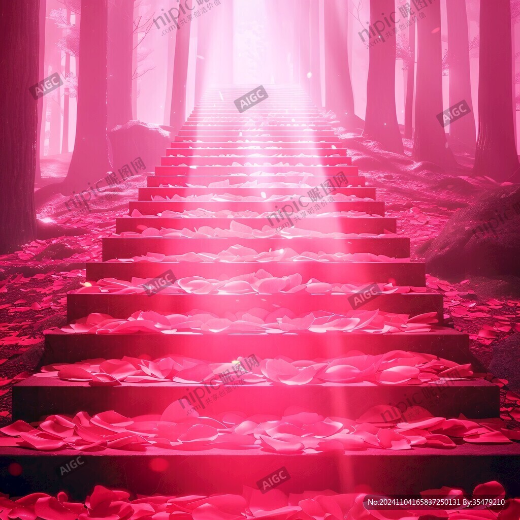 奇幻粉色樓梯