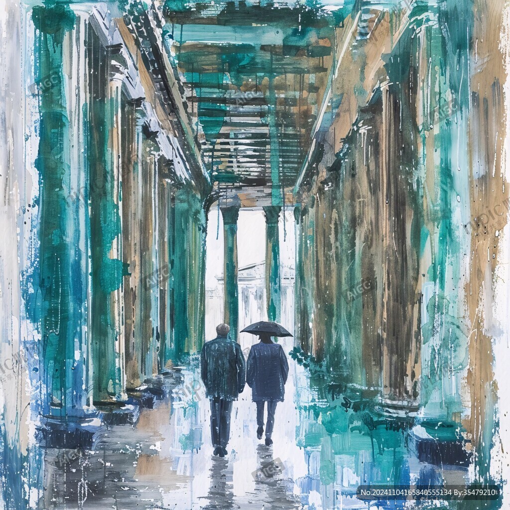 雨巷插畫(huà)