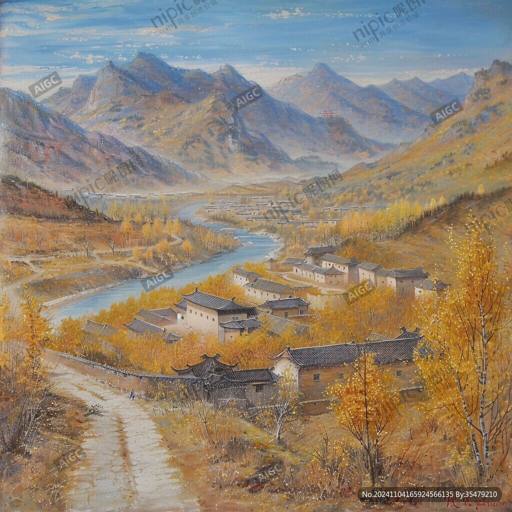 中國風景油畫