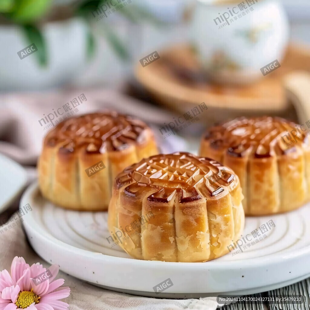 豆沙月餅高清