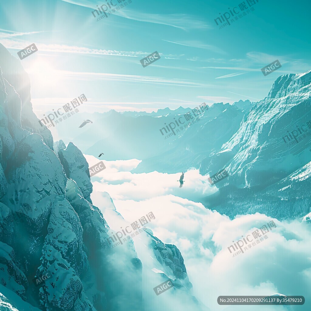 高端大氣海拔背景