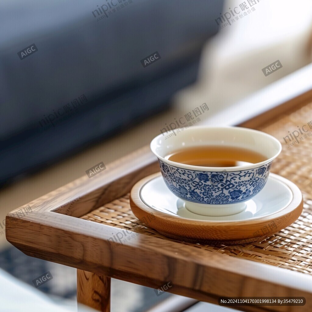 中式茶坐茶杯