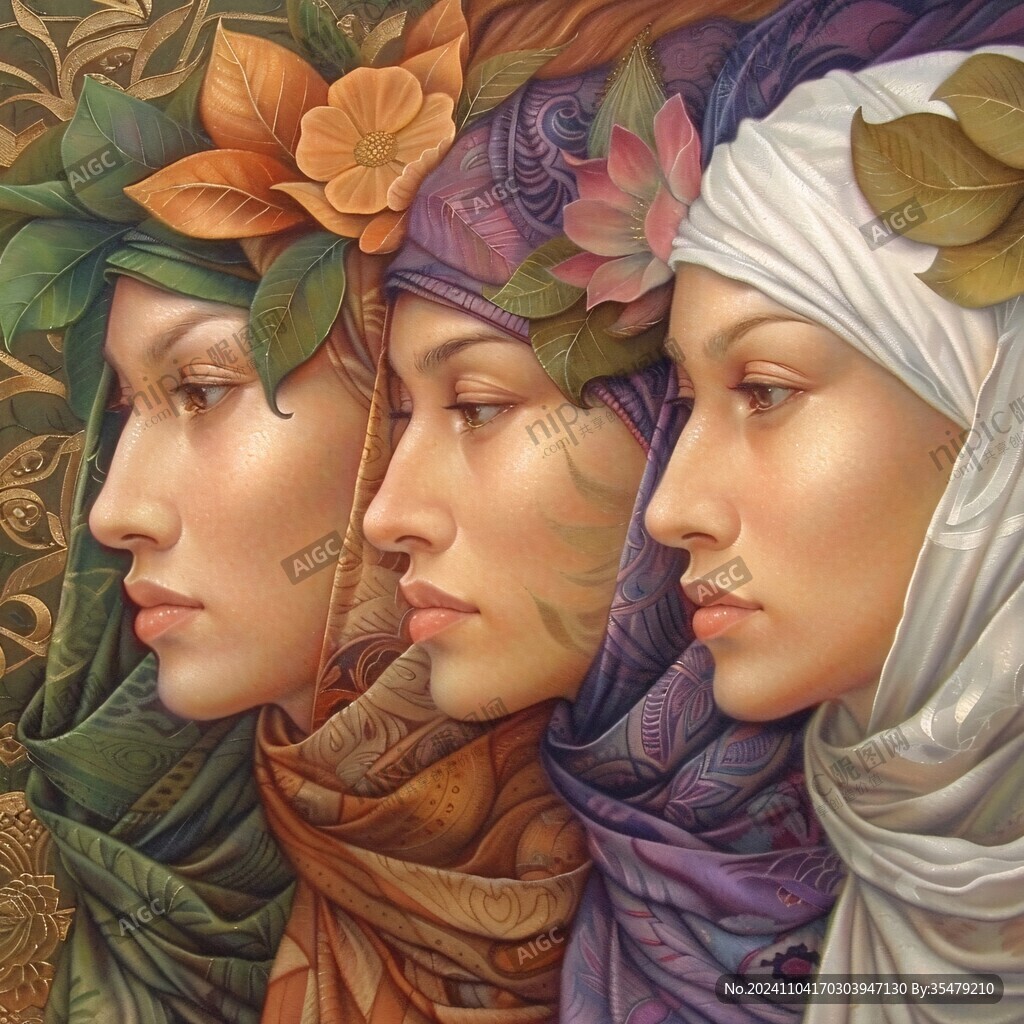 維吾爾美女插畫