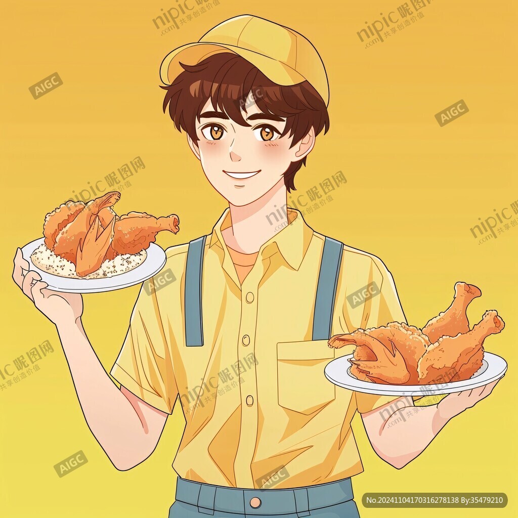 炸雞高手插畫