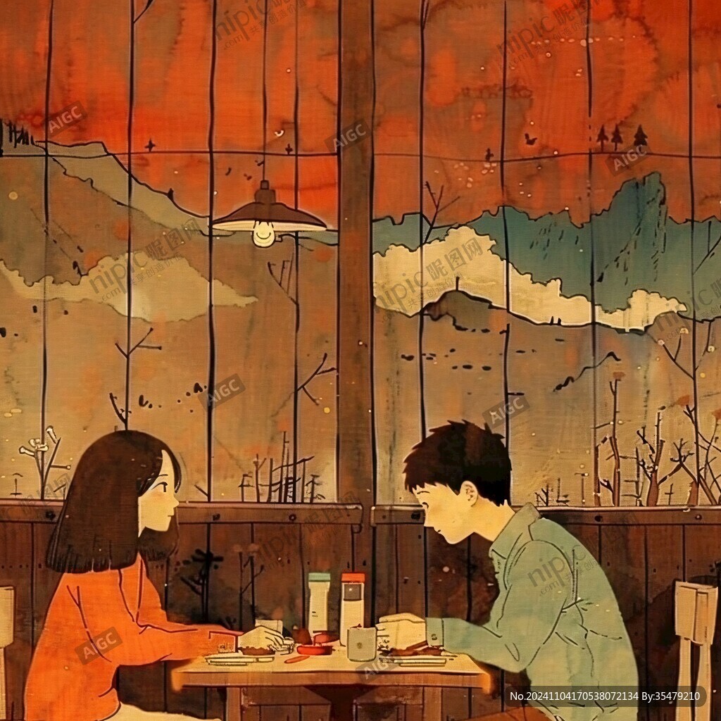 高清情侶插畫
