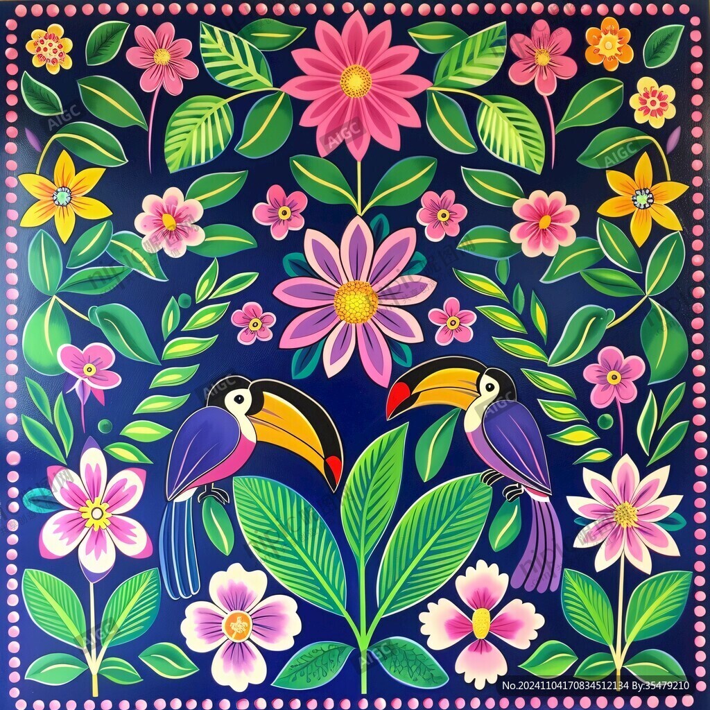 民族風(fēng)花鳥圖騰
