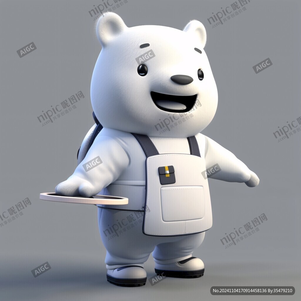 北極熊維修工扛扳手