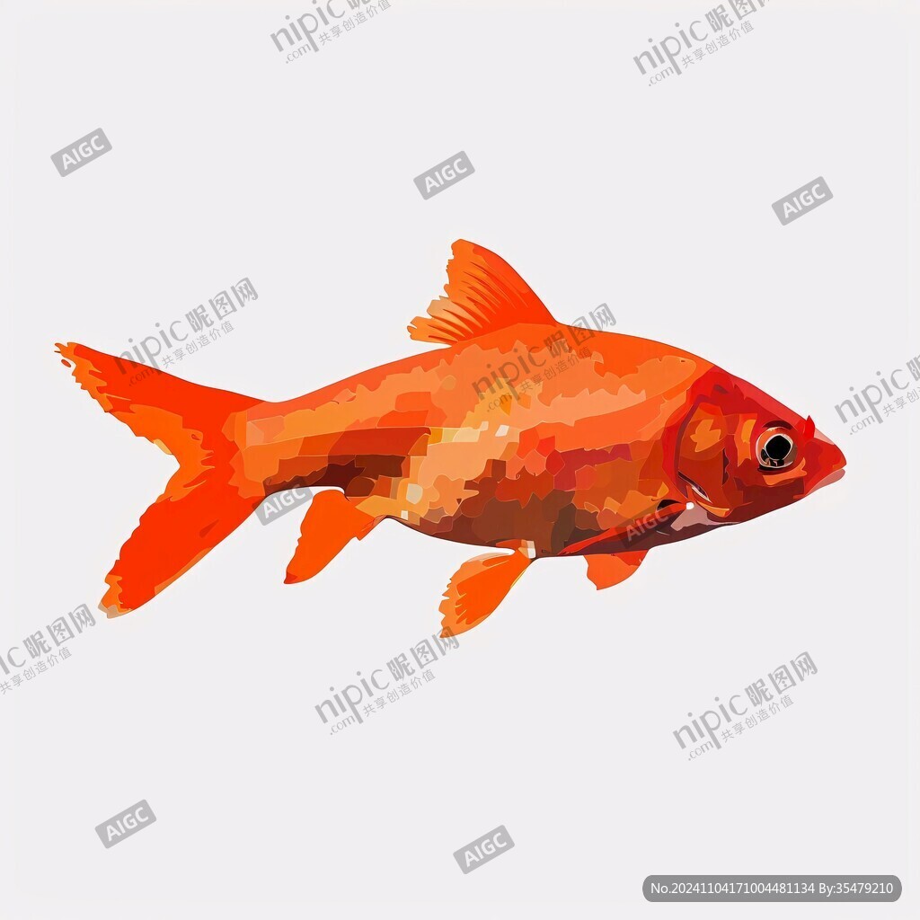 卡通寫(xiě)實(shí)紅鯉魚(yú)