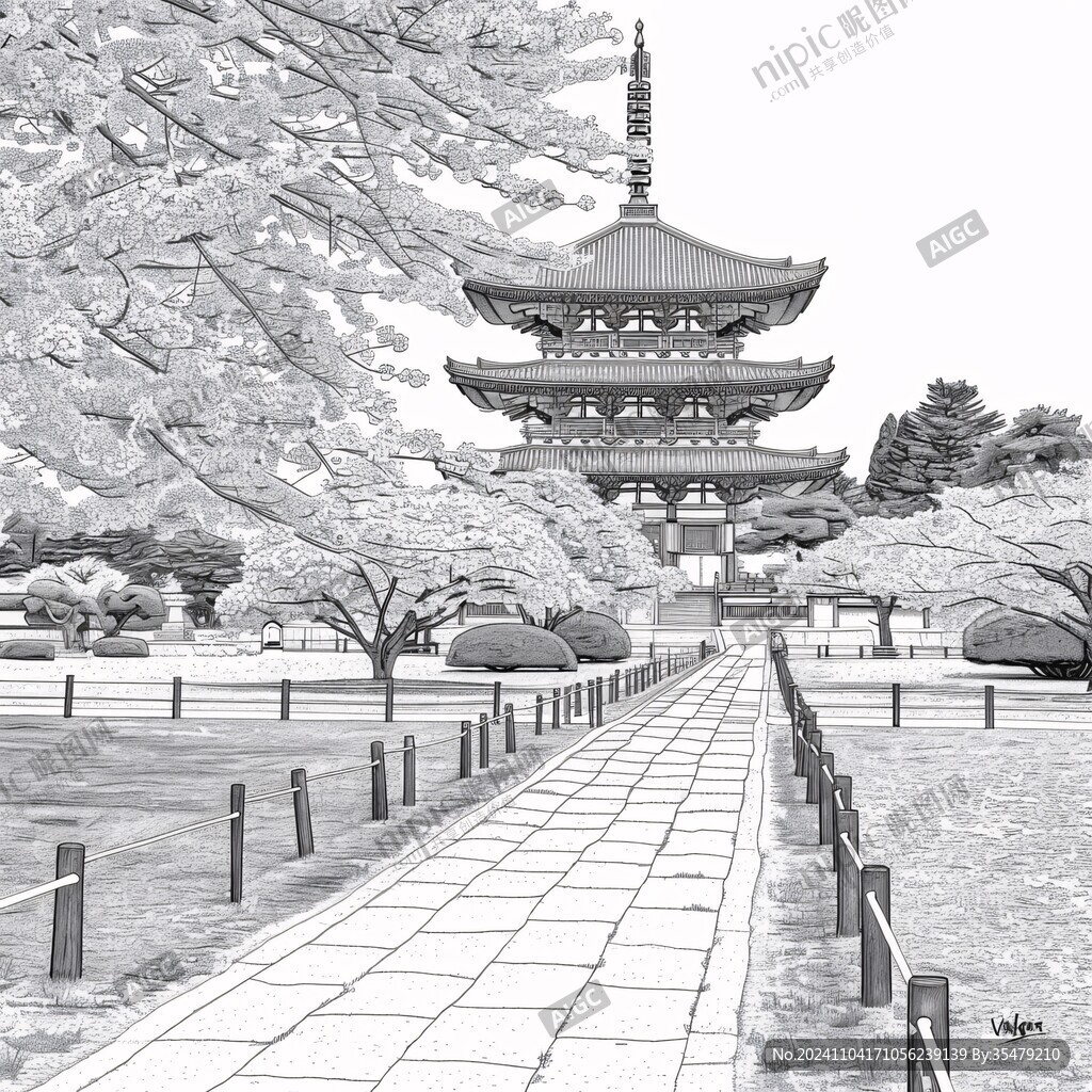 五重塔側(cè)景