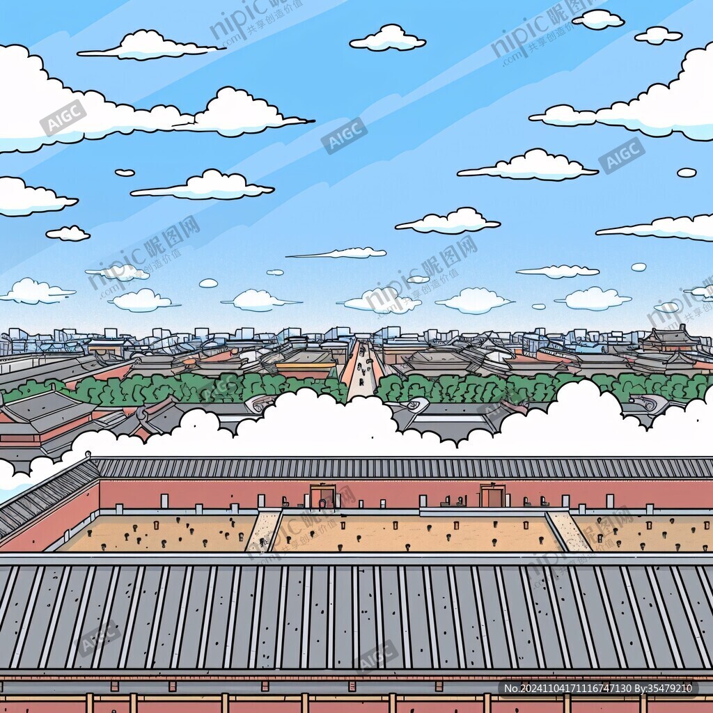 紫禁城插畫