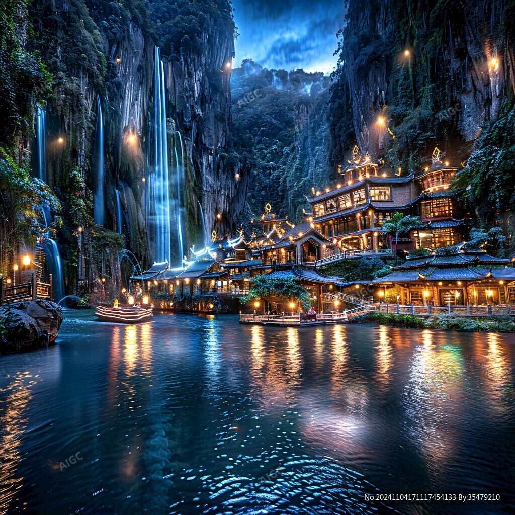 客天下景區(qū)夜景