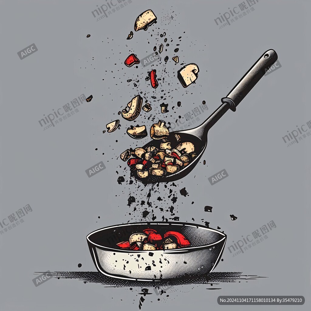 爆炒插畫