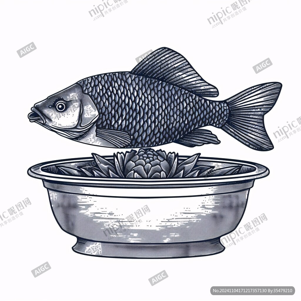 水煮活魚(yú)插畫(huà)