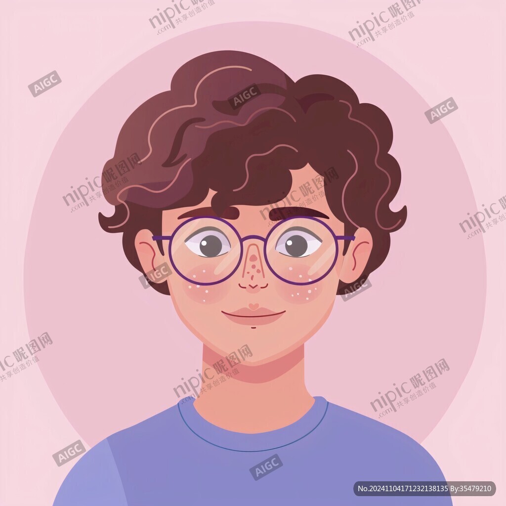 插畫男孩扁平化