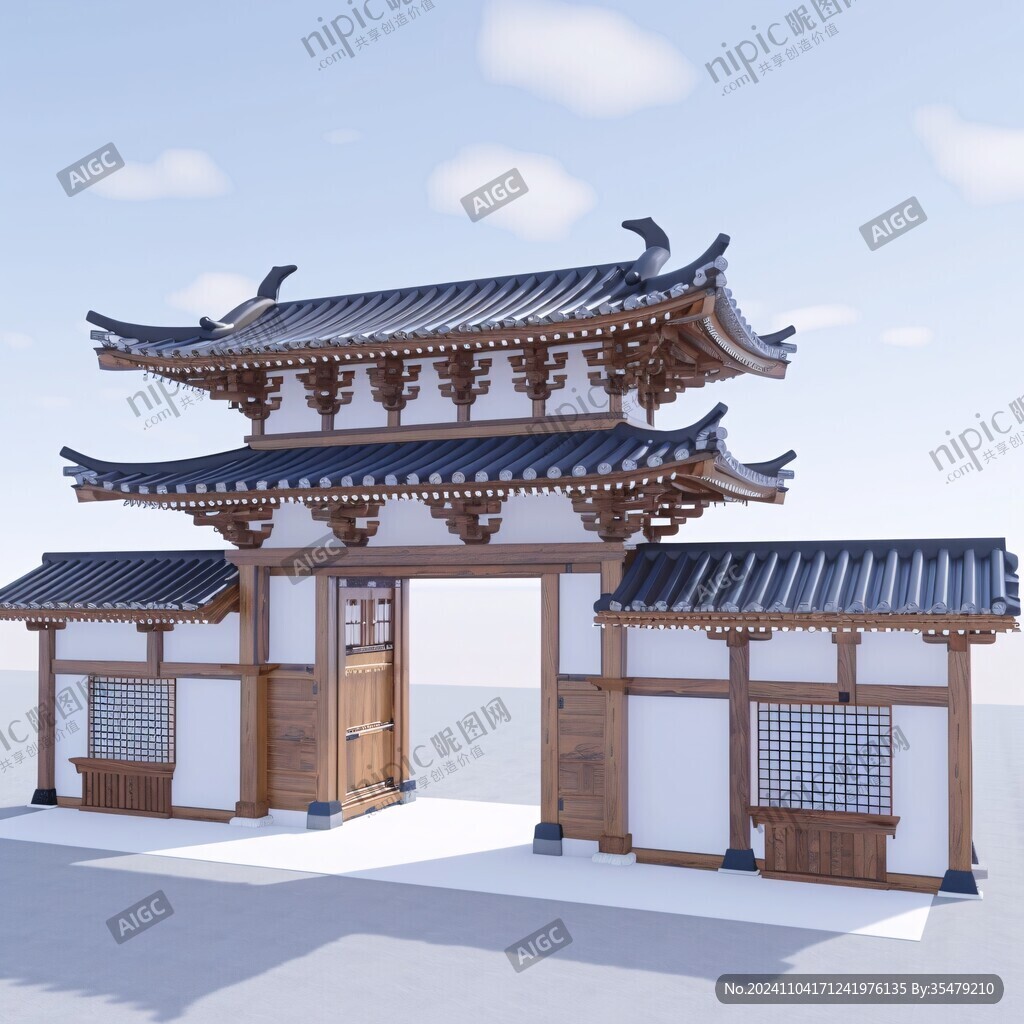 唐代風格大門