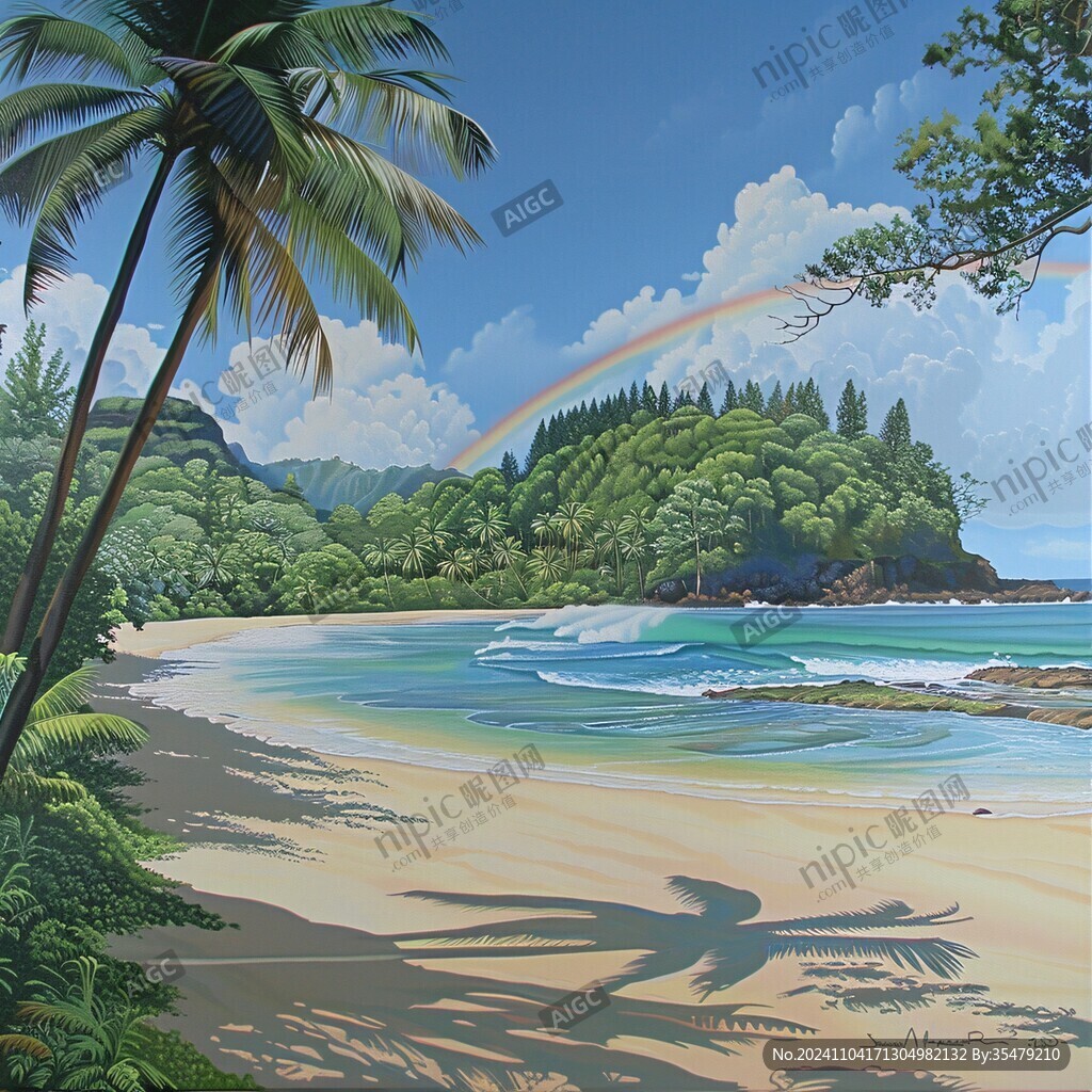 沙灘風景畫