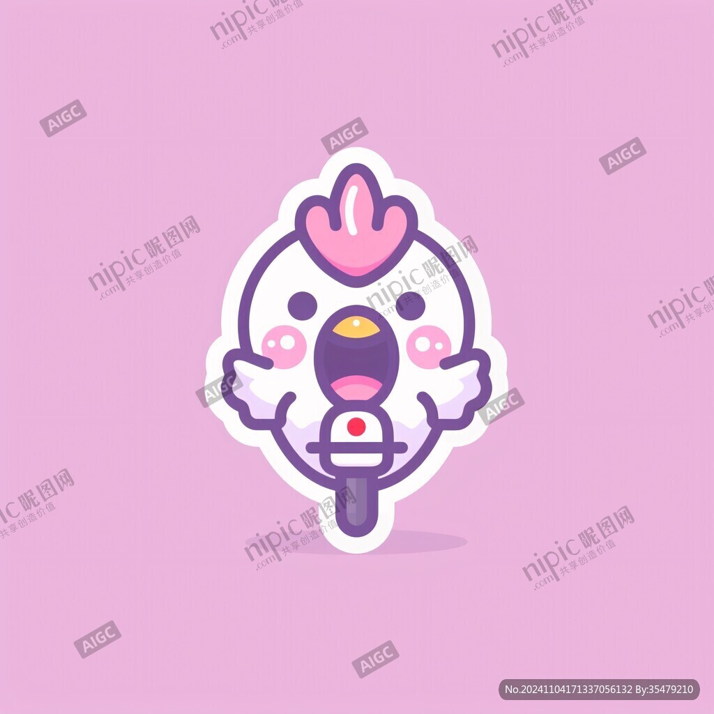 韓式炸雞店卡通標(biāo)志