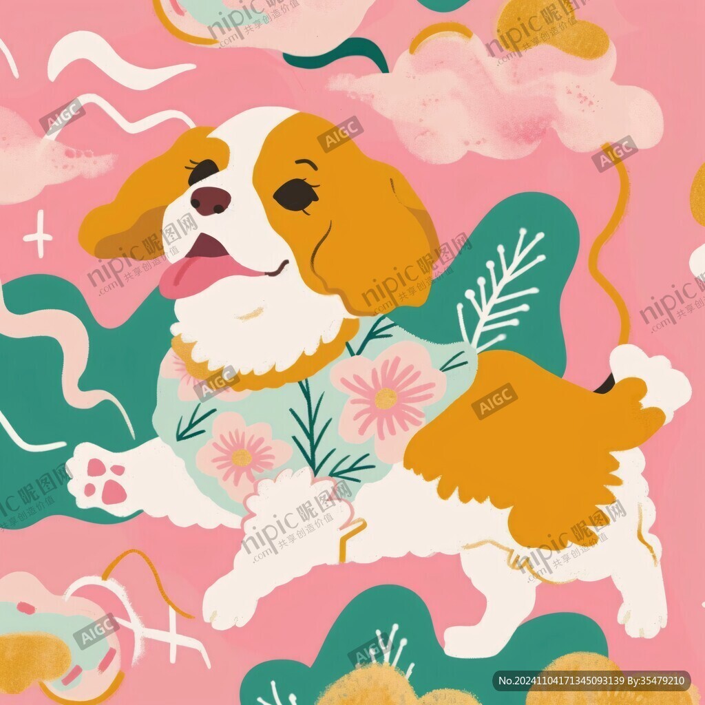 小狗國潮插畫