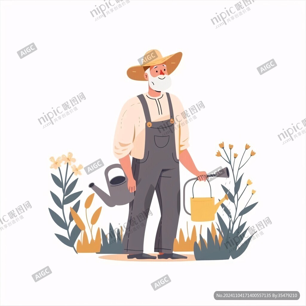 農夫人物插畫