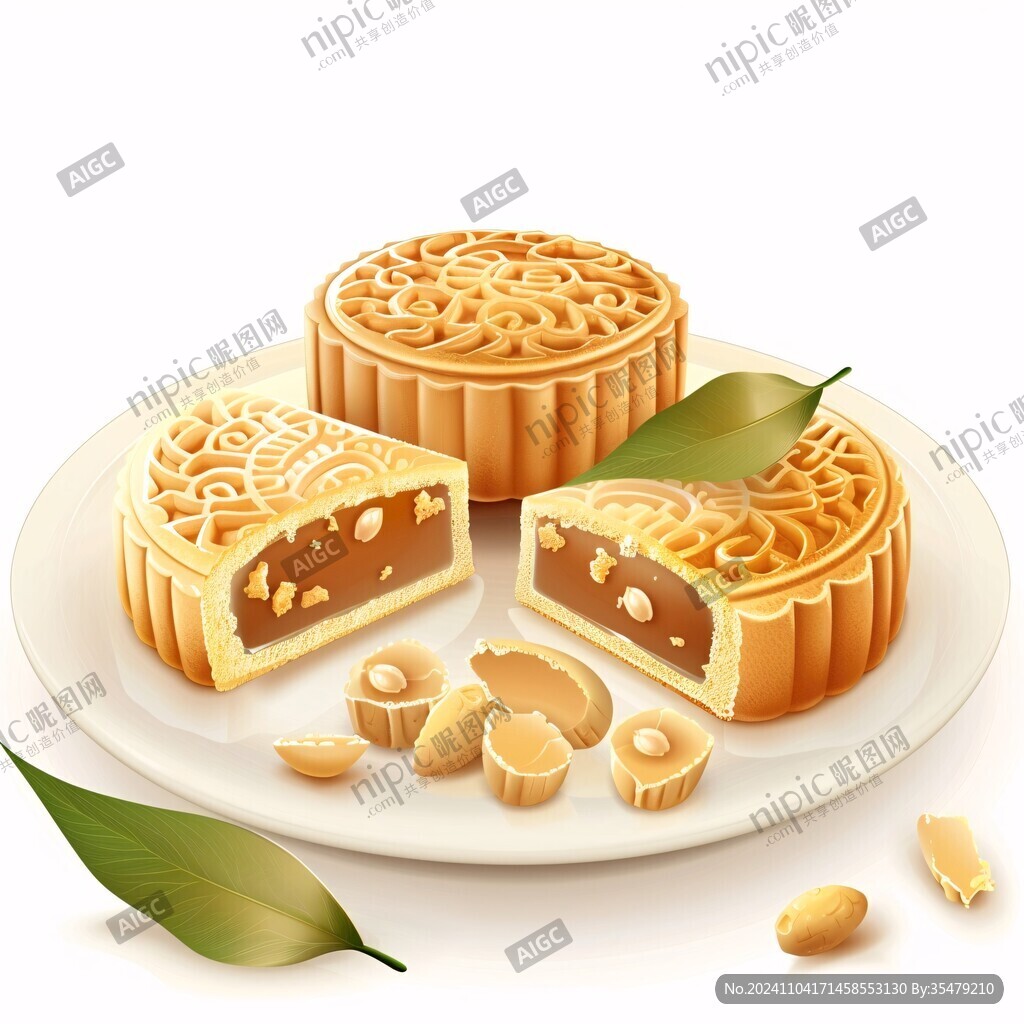 月餅插畫月餅素材