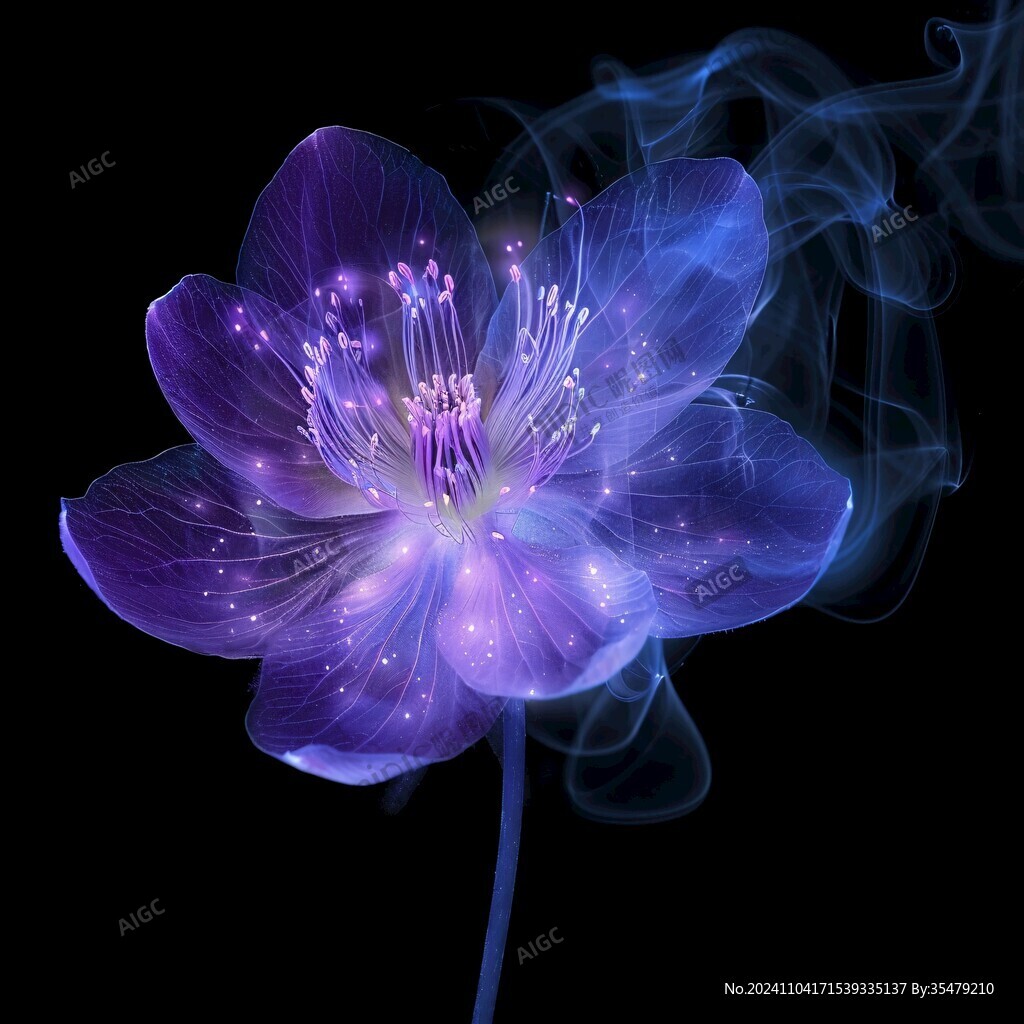 煙霧花朵素材