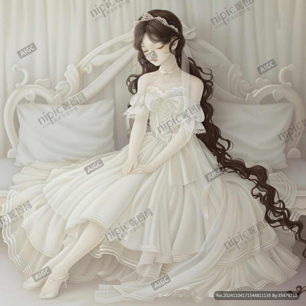 女孩禮服插畫(huà)