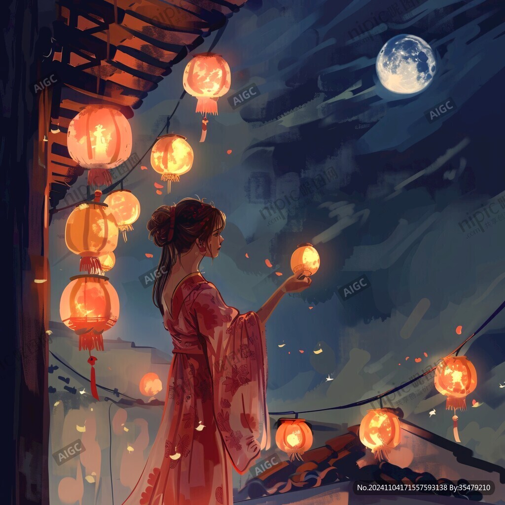 提燈籠的少女