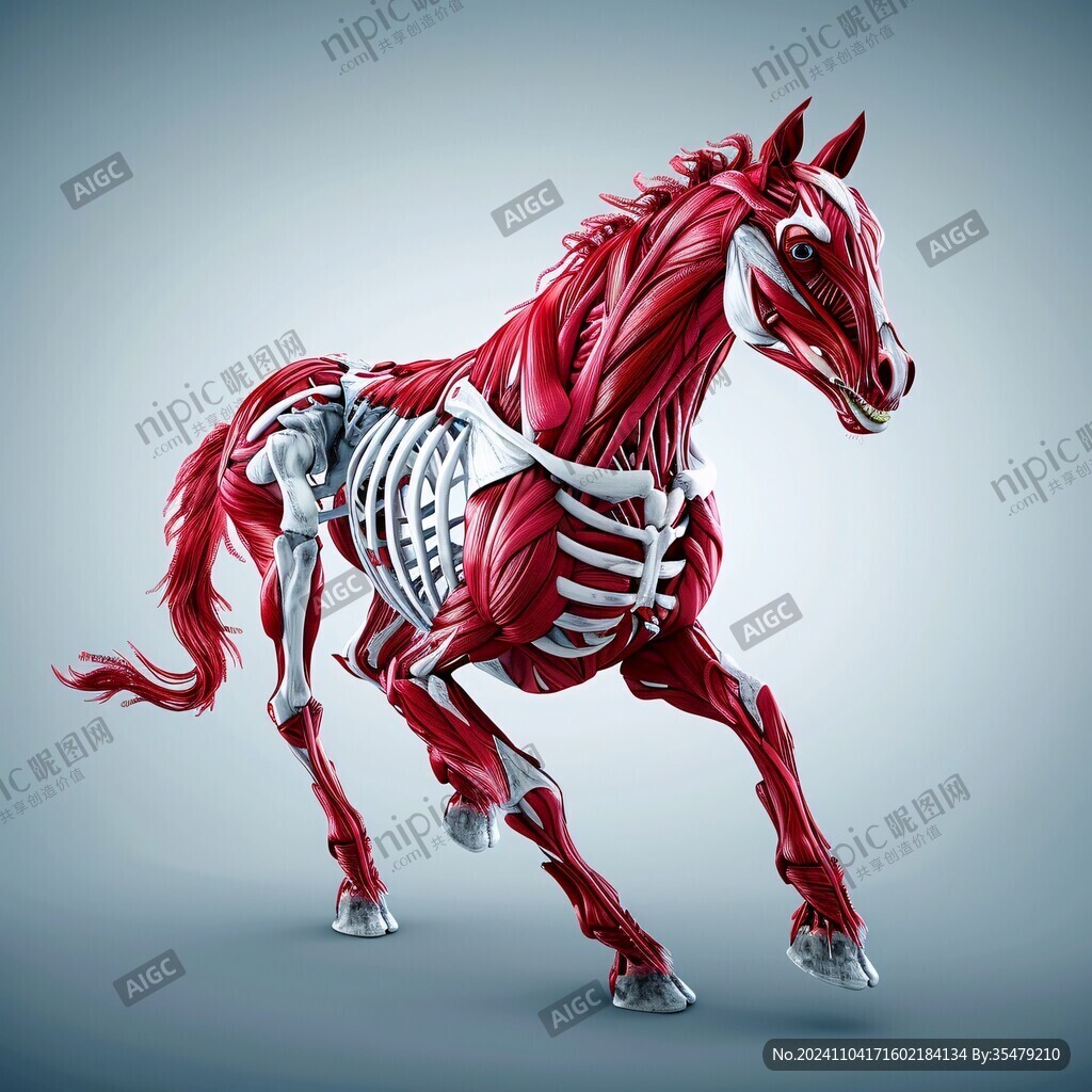 創意插畫金屬駿馬