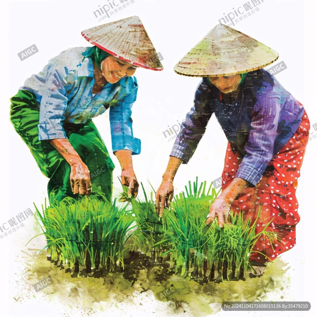 插秧的女人們