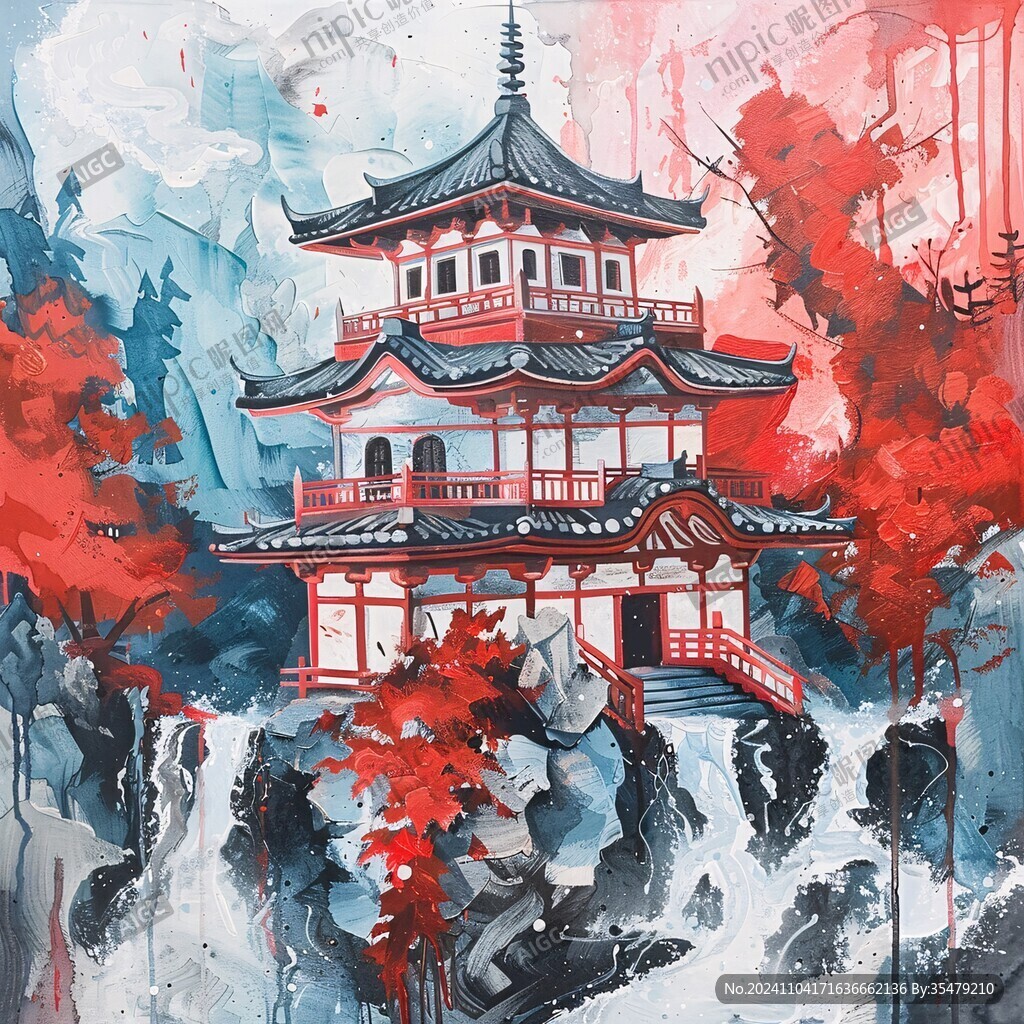 水彩日本印象