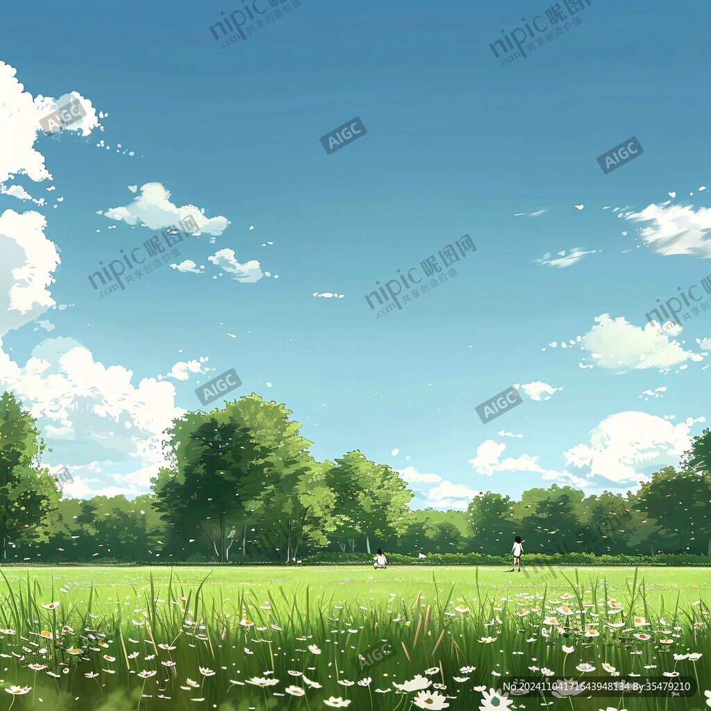 插畫草坪