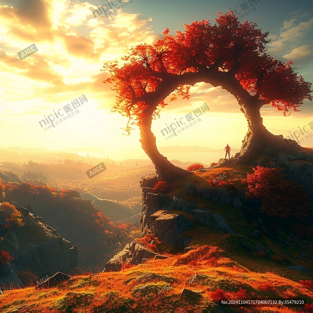 唯美風景參天大樹
