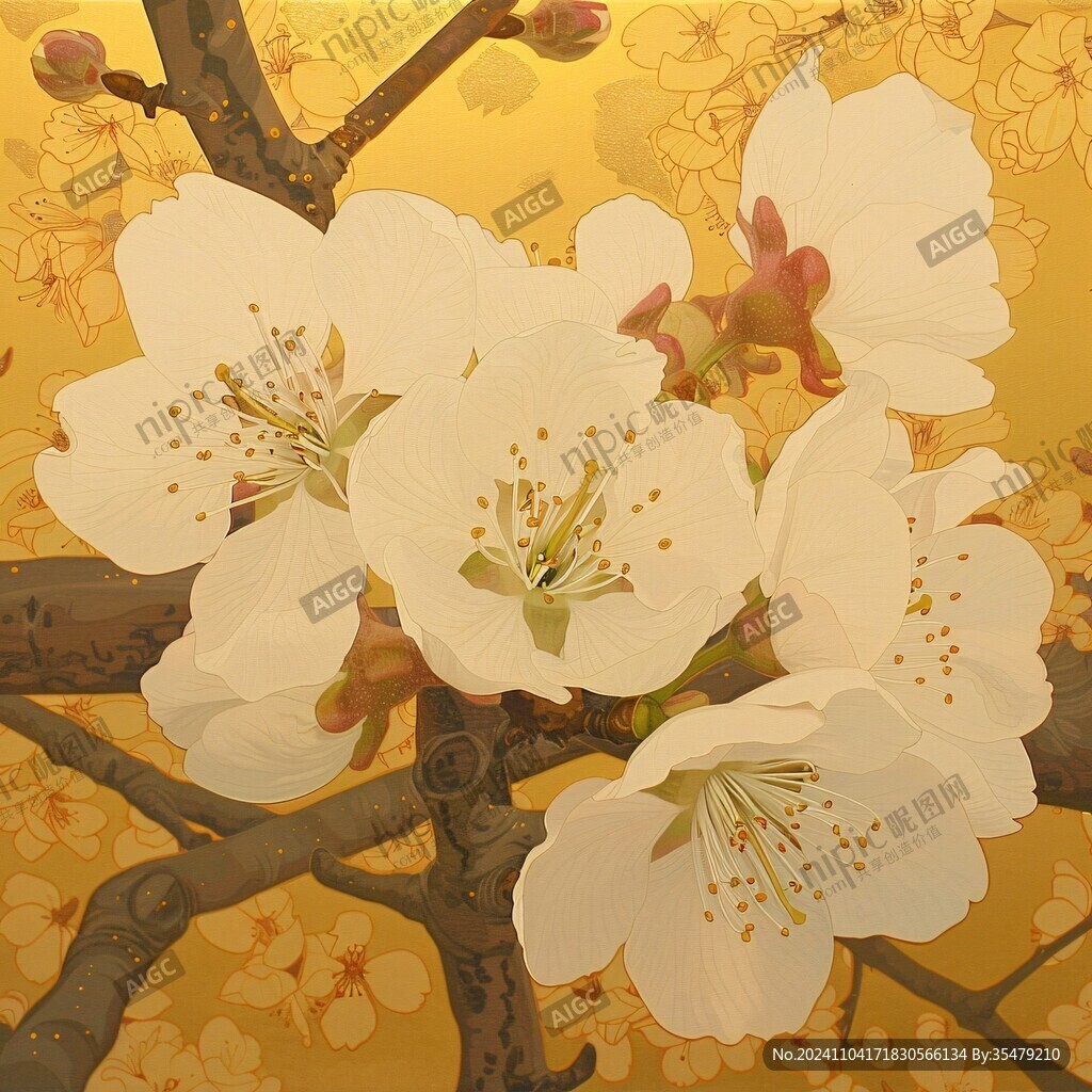 典雅杏花裝飾畫