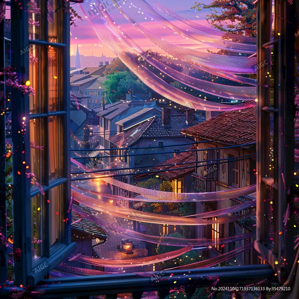 窗外插畫