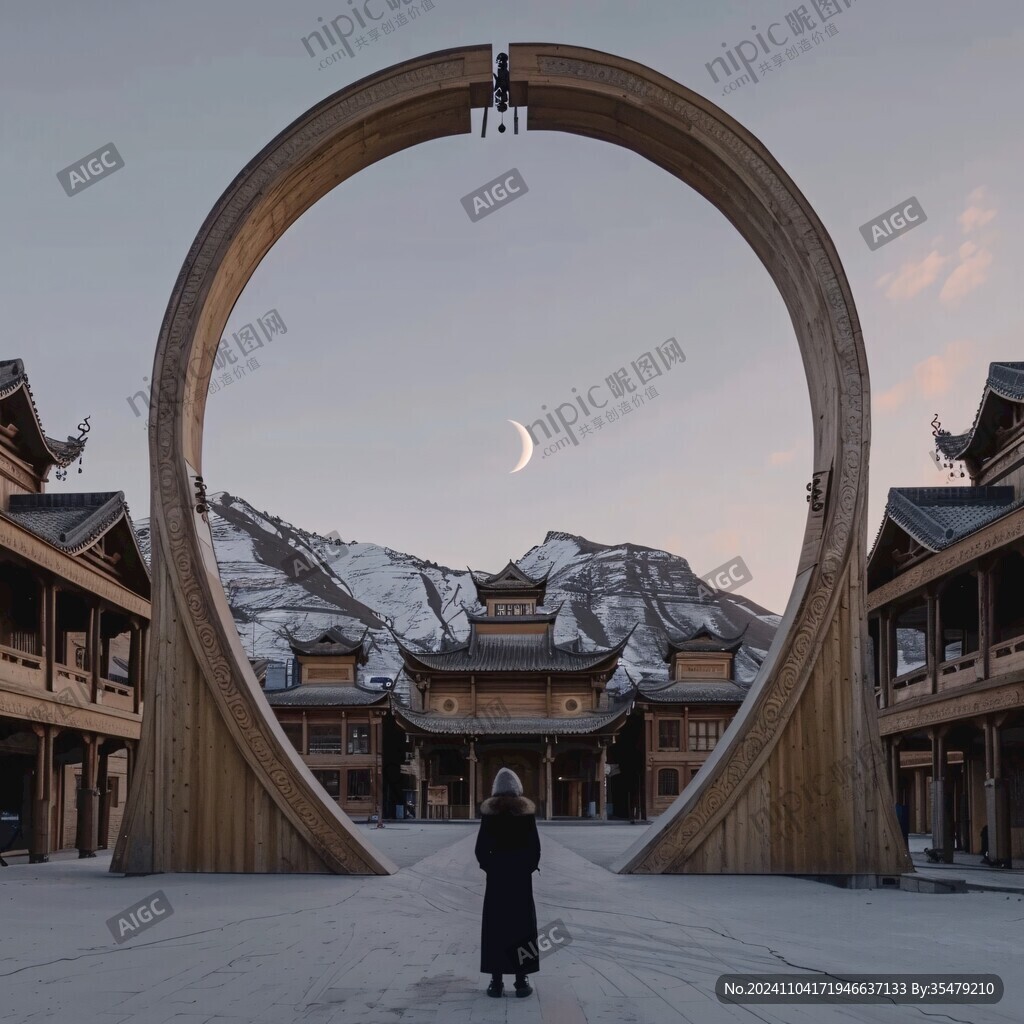 對稱的月亮門