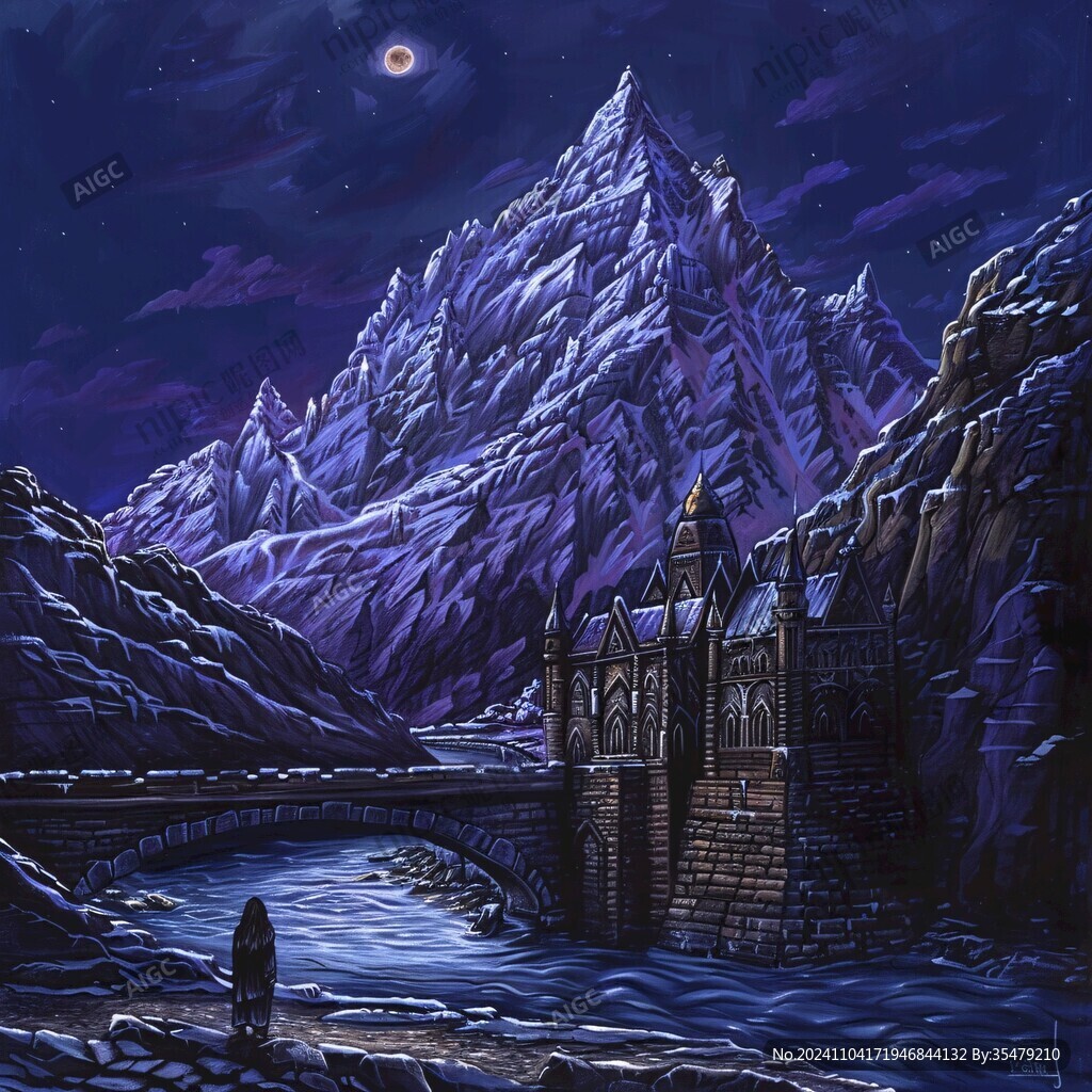 雪山原畫