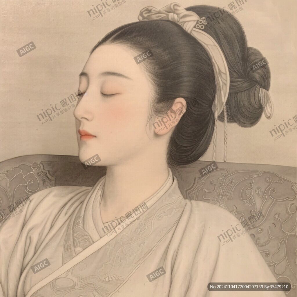 仕女圖臨摹