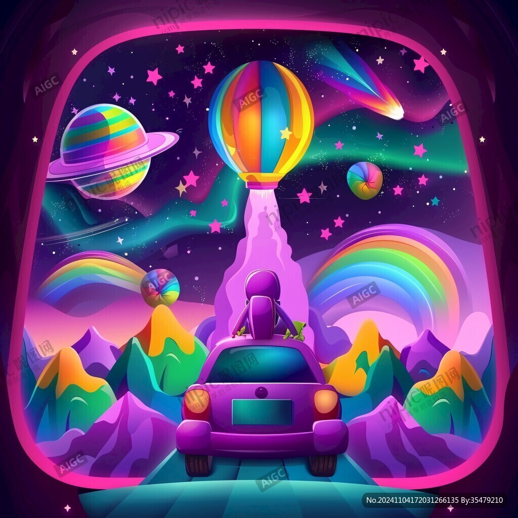 3d立體畫星空窗口