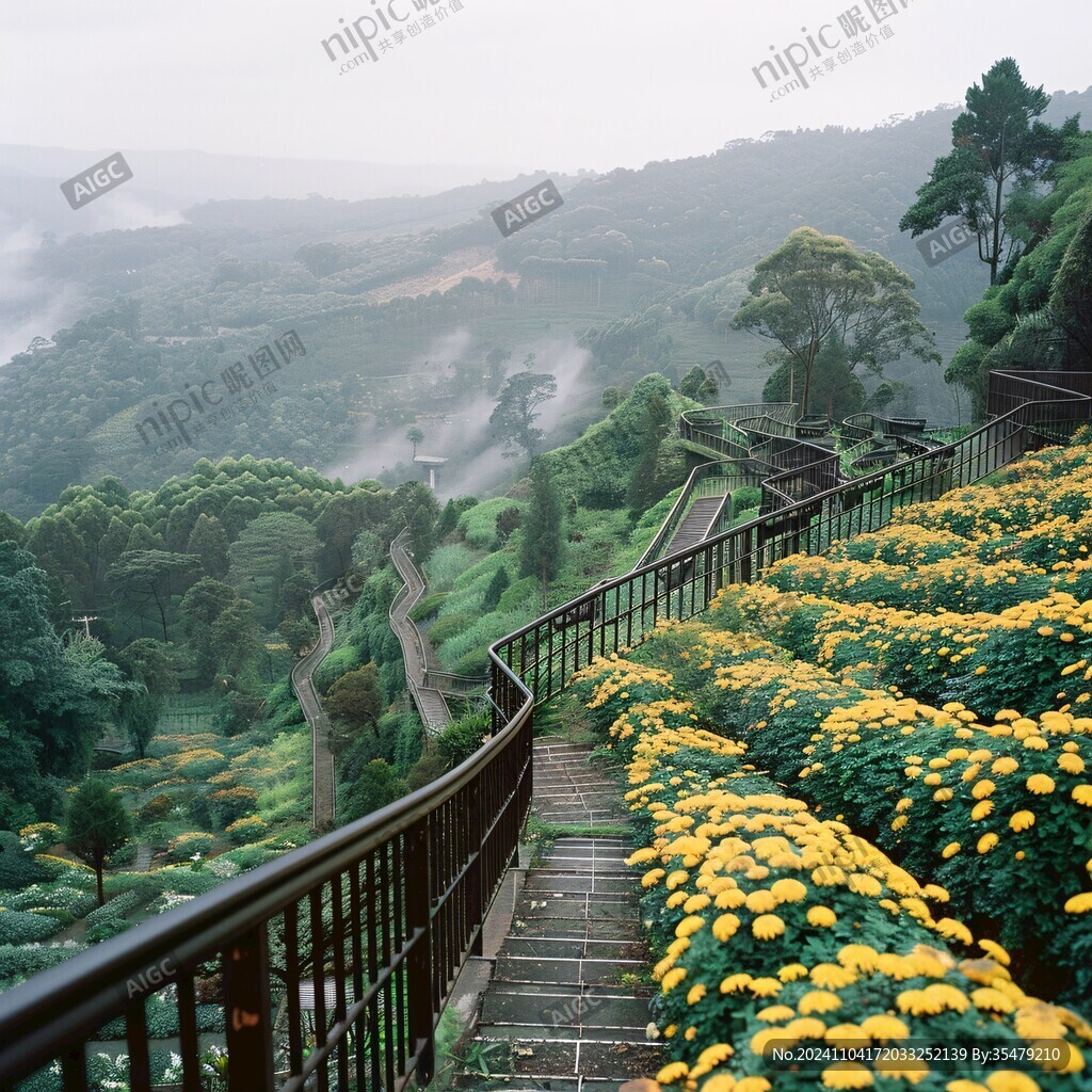 雨后杭菊花