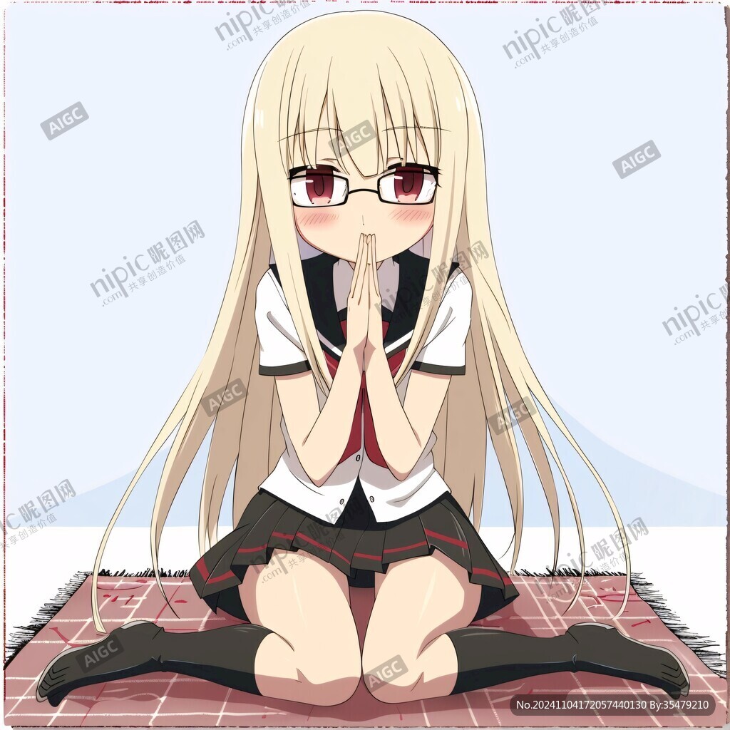 跪著的少女