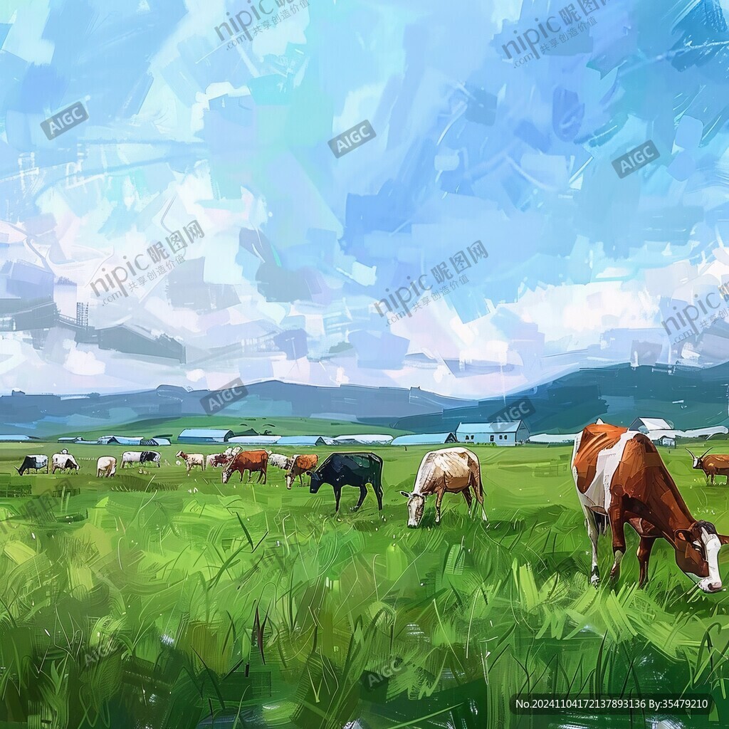 草原風光插畫