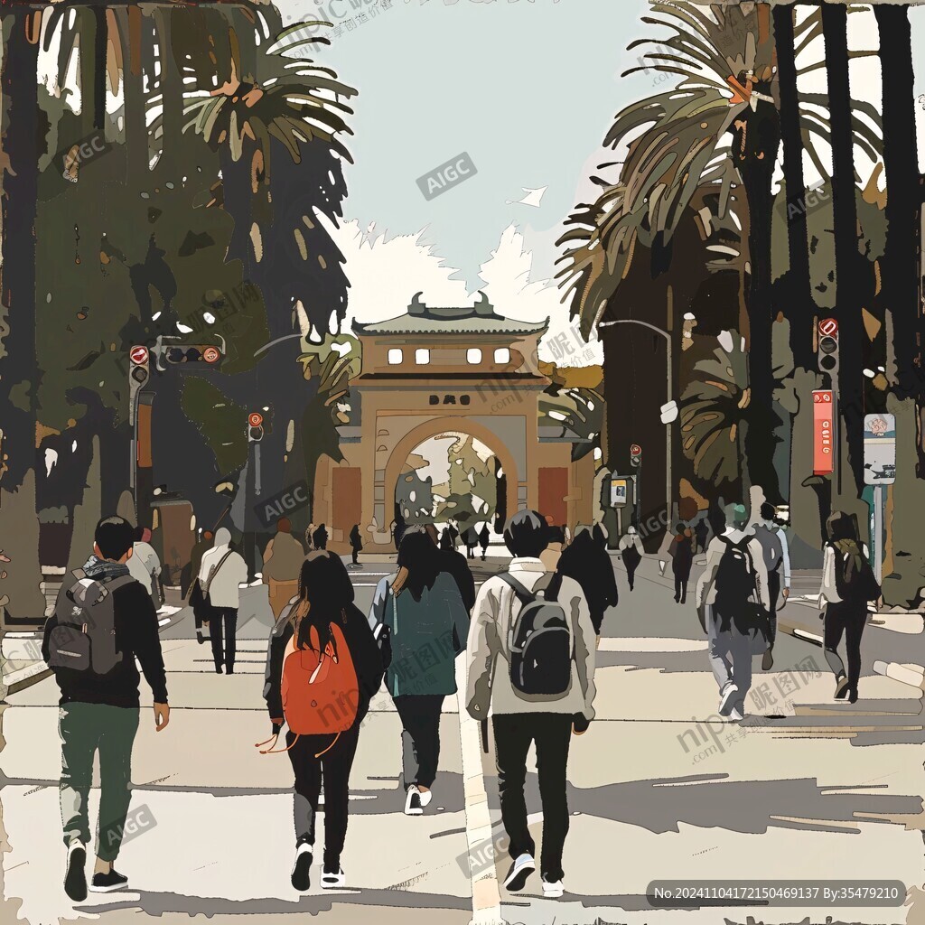 斯坦福大學旅游插畫