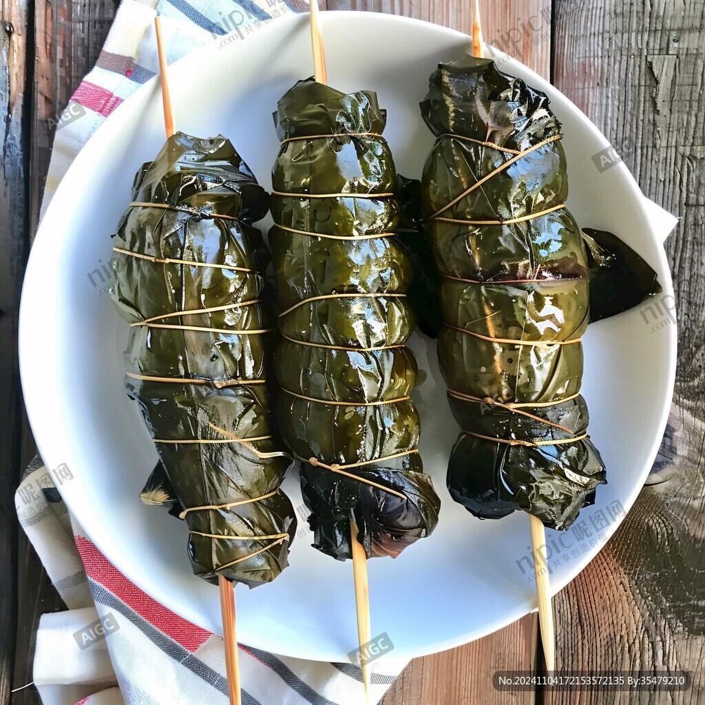 玉米葉包豆豉