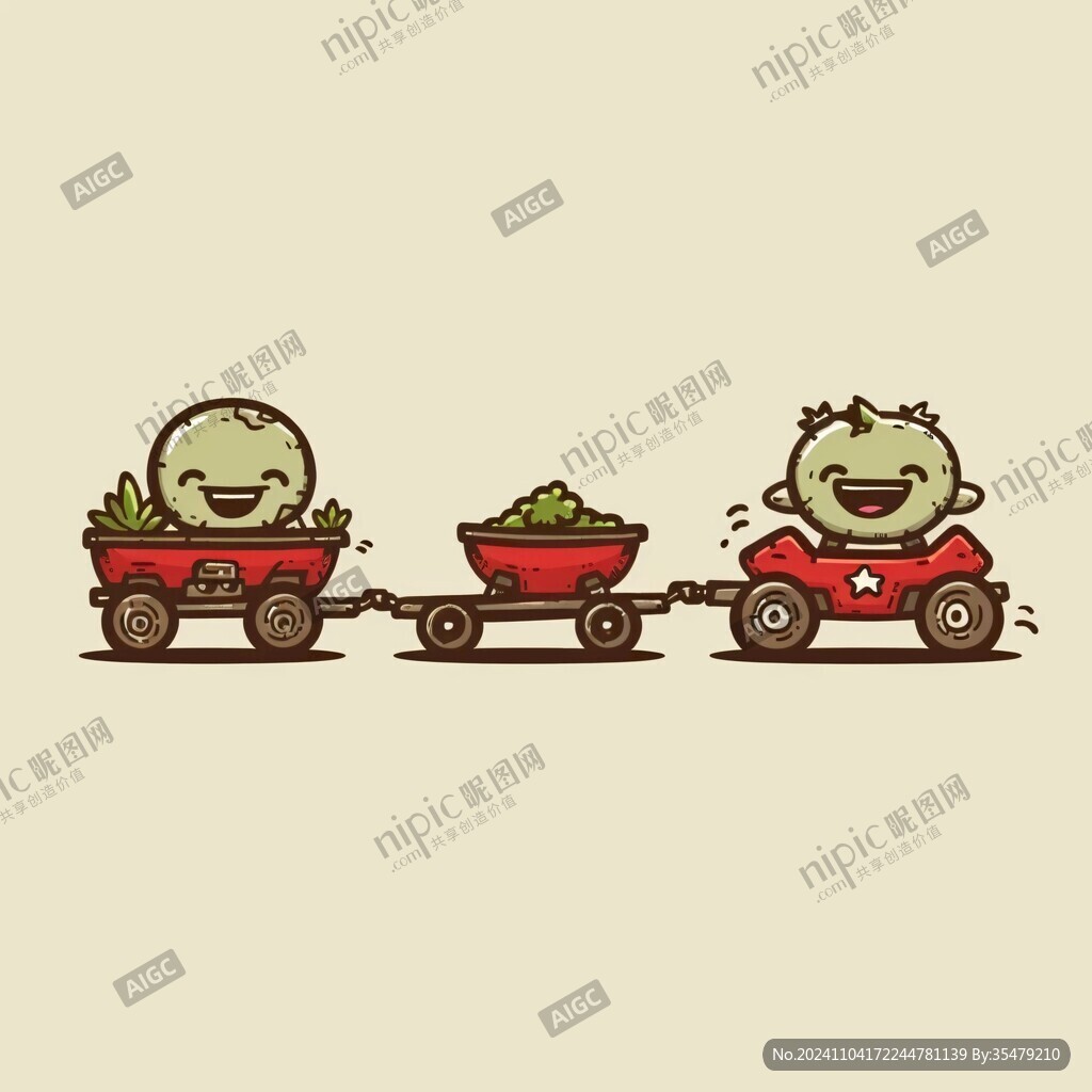 蔬菜配送卡通圖案