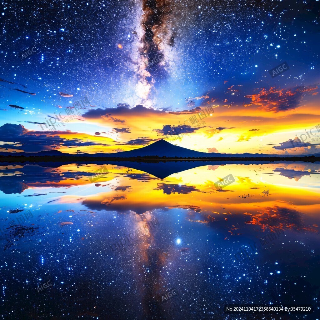 金色水岸星空宇宙
