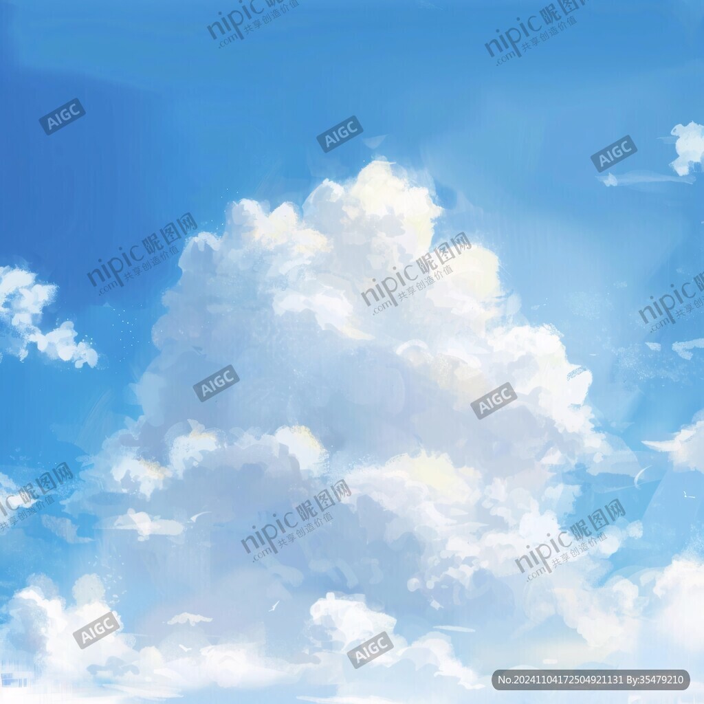 動漫風格白云