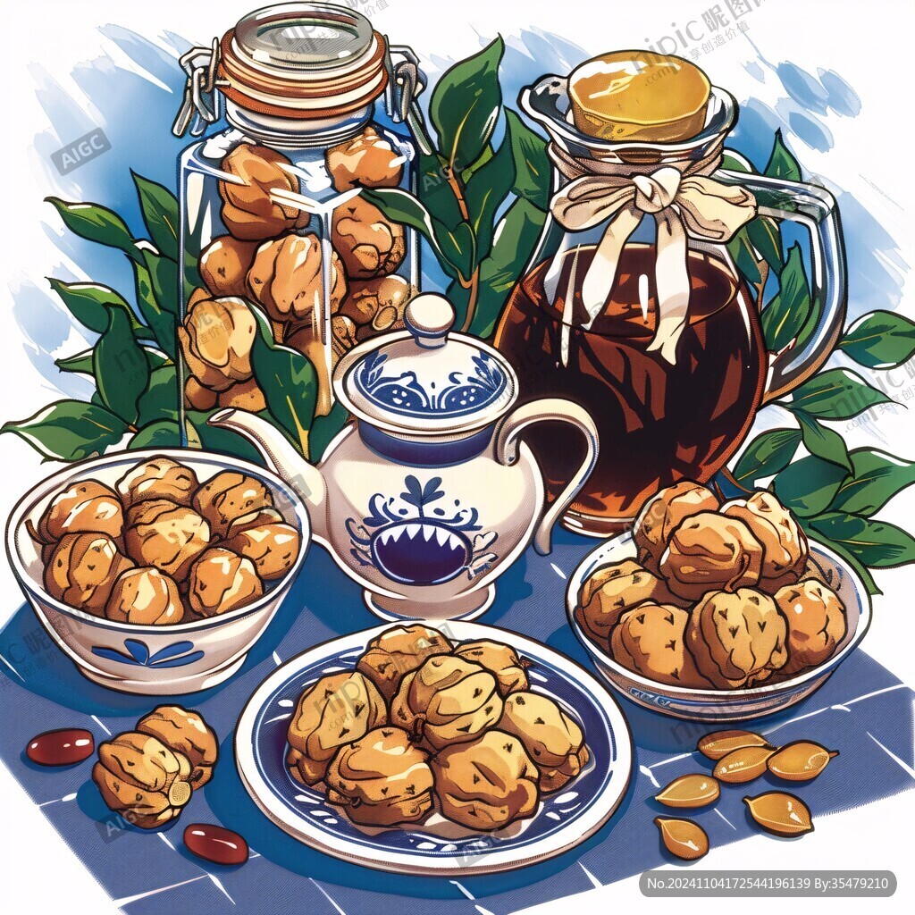 核桃油插畫