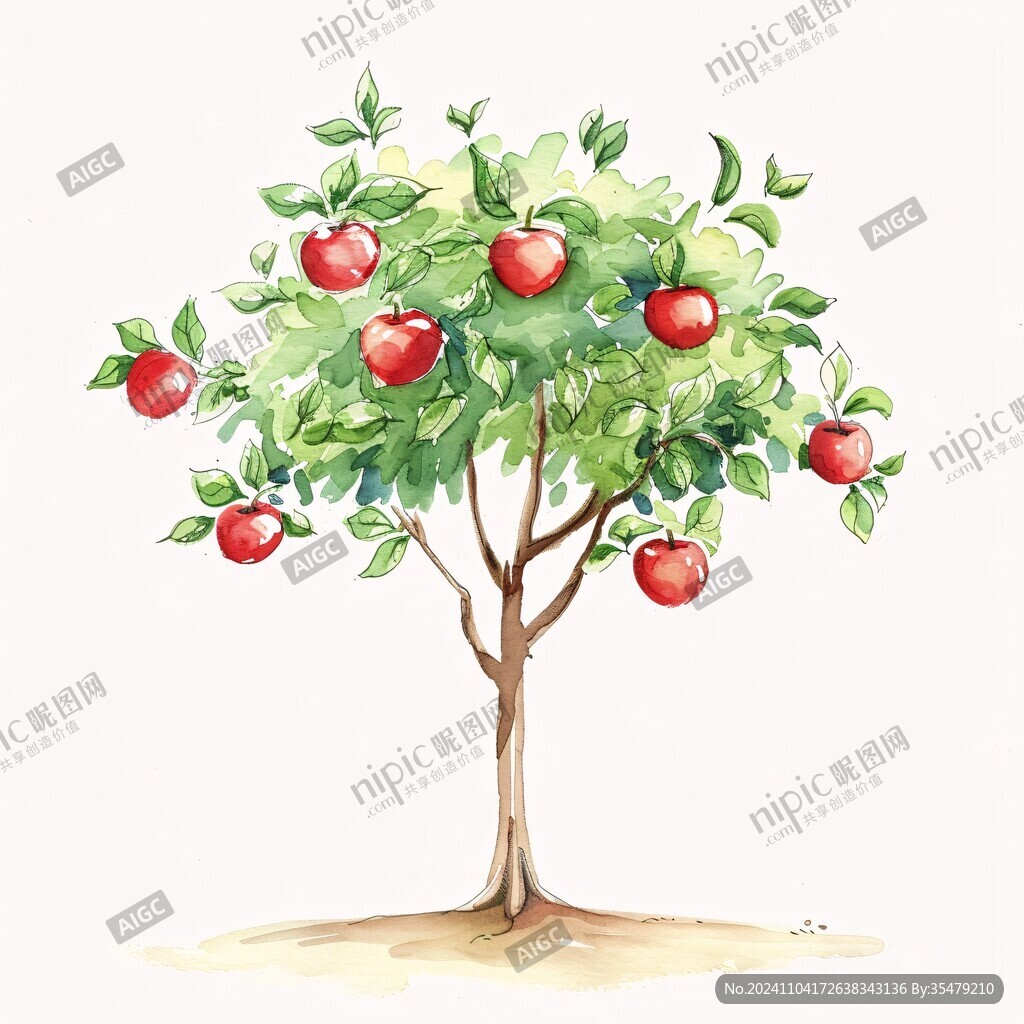 蘋果樹(shù)插畫