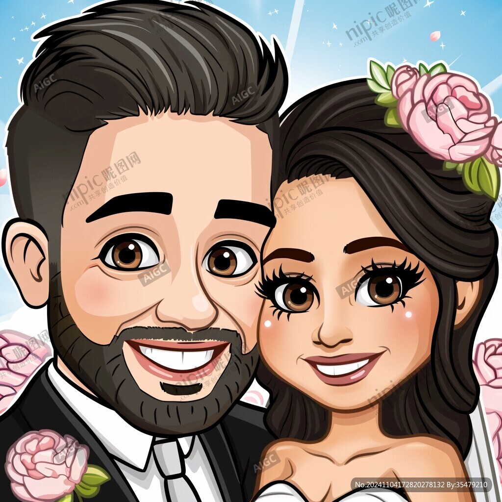 卡通結婚照